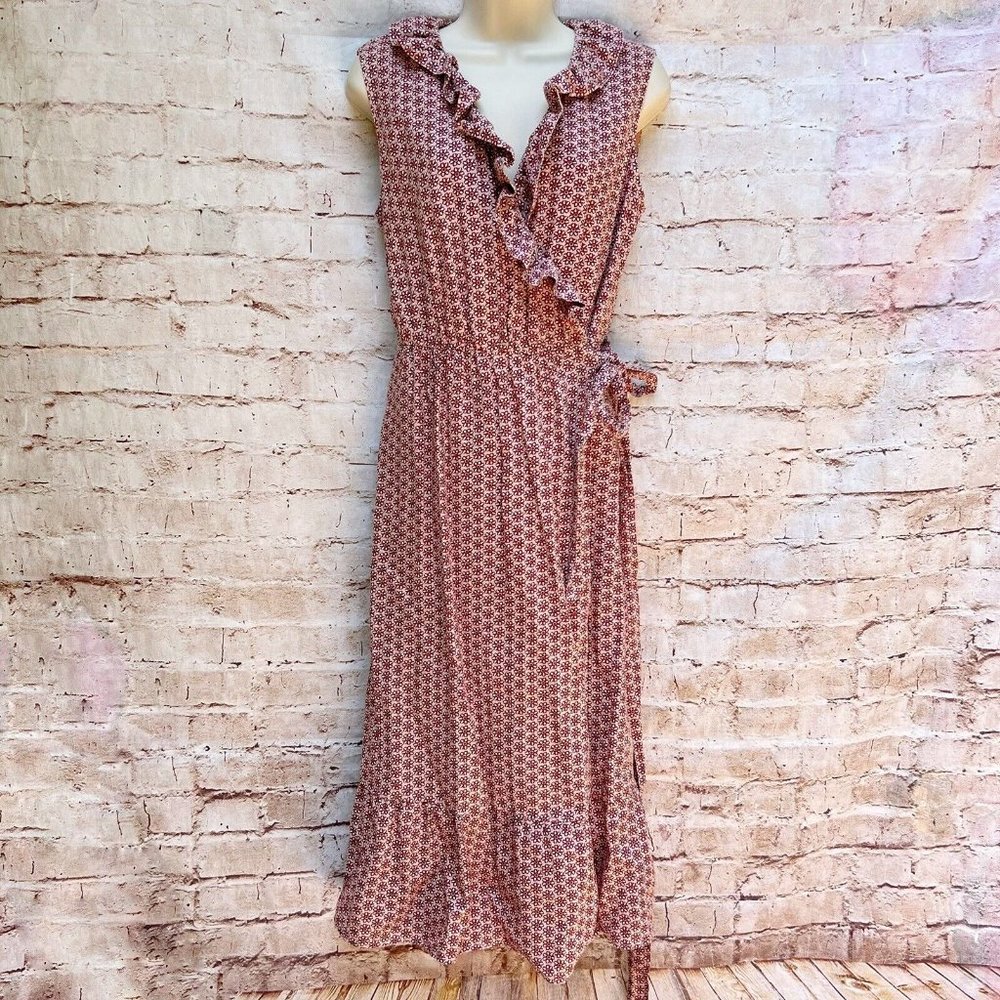 Boden Pink Patterned Midi Dress - Picture 3 of 9
